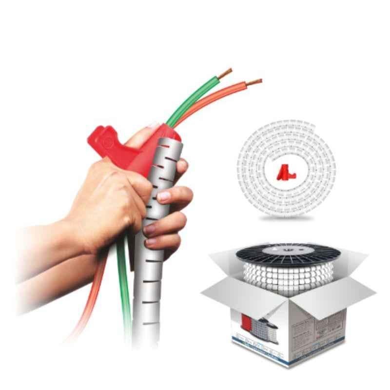 Noveau Safe-T-1ST 40mm 50m Virgin HDPE White Cable Zipper, NSFZ40WT0050