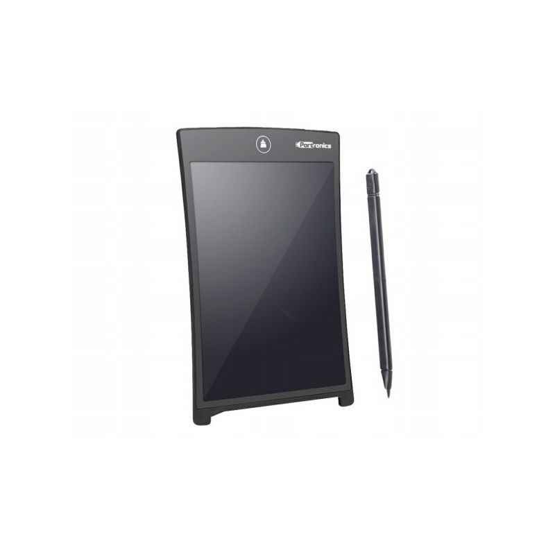 Portronics Ruffpad 8.5 Black Re-Writable LCD Pad, POR 628