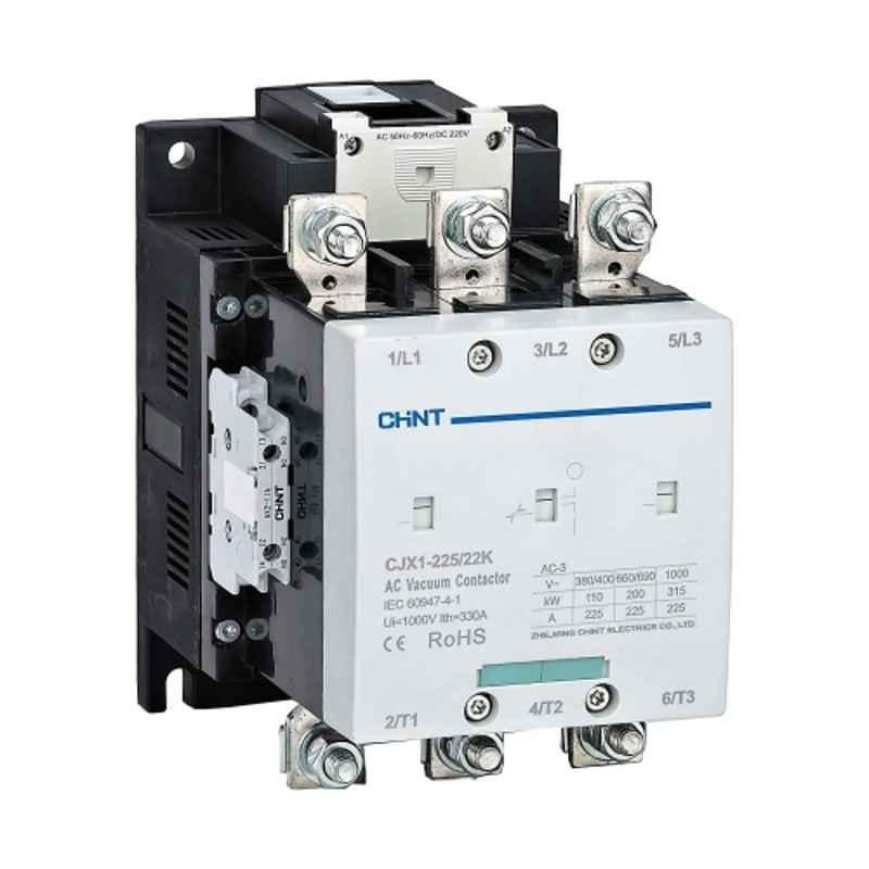 Chint CJX1-205/22 205A 3P 3NO 220V Contactor, 248348