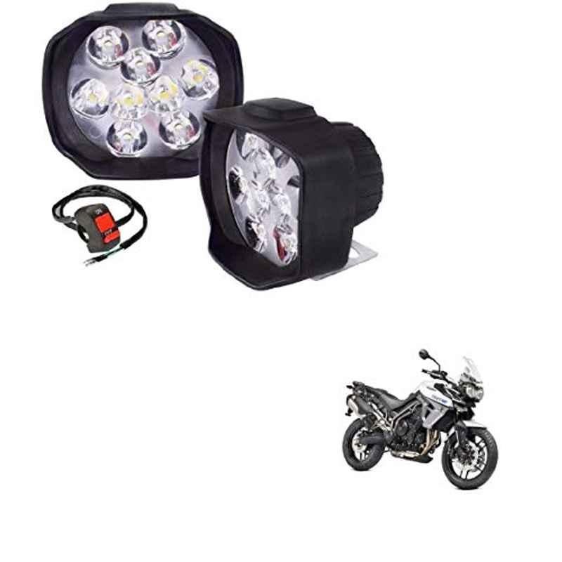 Kozdiko 2 Pcs Sheen 15W 9 LED 6000k Transformer Bumble Bee Style LED Fog Light Set for Triumph Tiger 800 XR, koz_81296