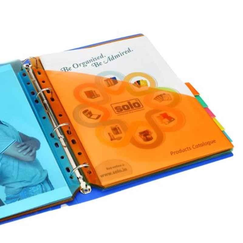 Solo A4 10 Documents Pockets Dividers with Insertable Tabs, DD110 (Pack of 4)
