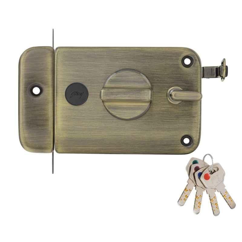 Godrej Twinbolt Ultra XL+ 1CK Antique Brass Lock, 6083