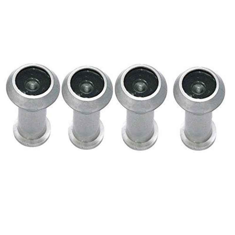 Smart Shophar 2 inch Stainless Steel Silver Vision Heavy Weight Eye View, SHA40EV-VISI-HVSL-P4 (Pack of 4)