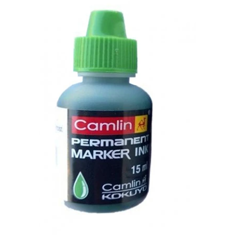 Camlin Green Permanent Marker Ink, 20000C407 (Pack of 10)