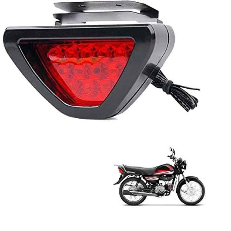 Kozdiko 12 LED Triangle Shape Bike Brake Light with Flash Mode for Hero HF Down, koz_94790