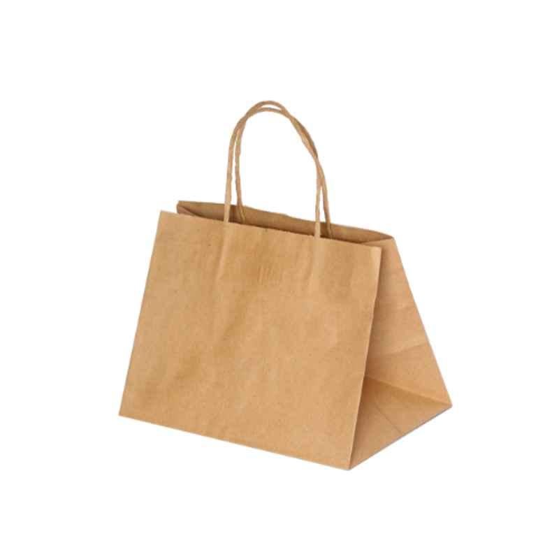 Dutta Enterprise 9x6x7 inch Brown Kraft Paper Bag , 0001 (Pack of 100)
