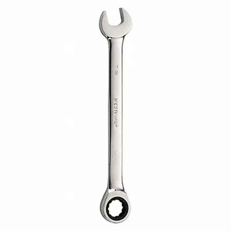 Westward 11-1/2 inch Alloy Steel Chrome Ratchet Wrench, 54PN33