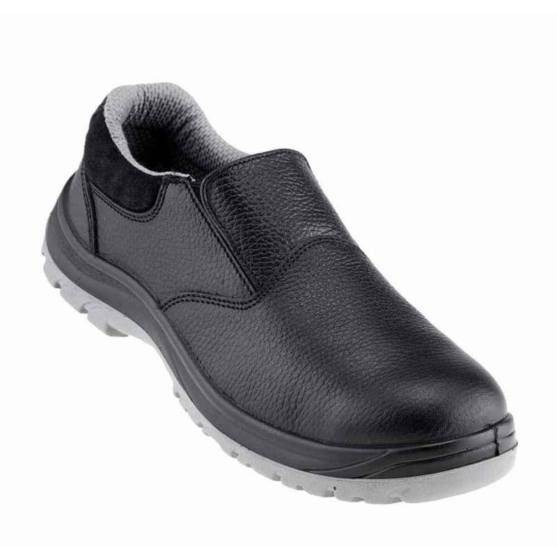 NEOSafe A7021 Xplor Low Ankle Fibre Toe Leather Black Work Safety Shoes, Size: 11