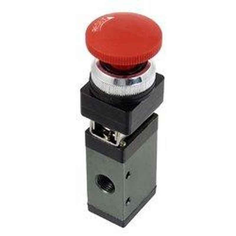 Phoenix 1/4 inch Palm Button Valve, MSV522PB