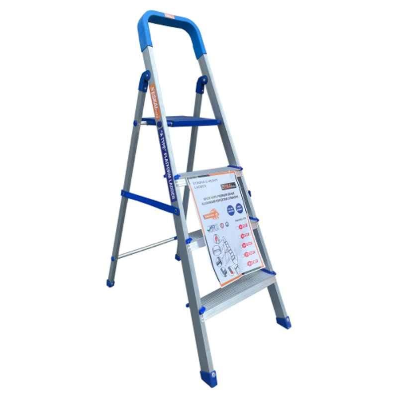Eskai India Type A Hybrid 4 Step Blue Aluminium Ladder