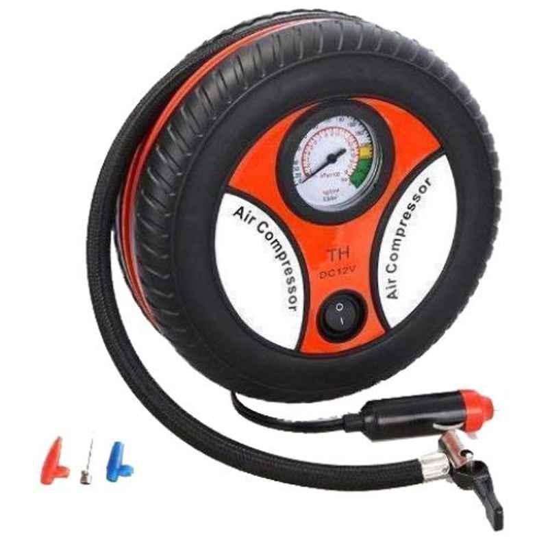Love4ride Black ABS Portable Electric Mini Air Compressor Pump for Car & Bike Tyre