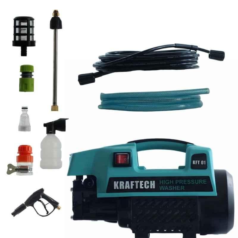 Kraftech 1800W 130bar High Pressure Washer for Car, Bike & Home Cleaning Purpose, KFT 01