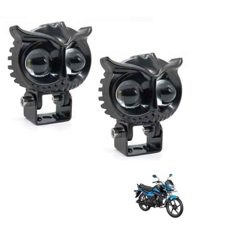 Kozdiko 2 Pcs Yellow & White Owl Eye Shape LED Amber Fog Light Set for Hero I Smart 110