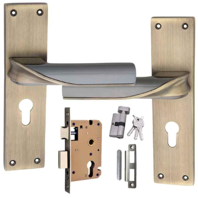 ATOM 200mm Zinc Brass Antique Finish Mortise Door Lock Set, MH-O56-CY-BA-OSK