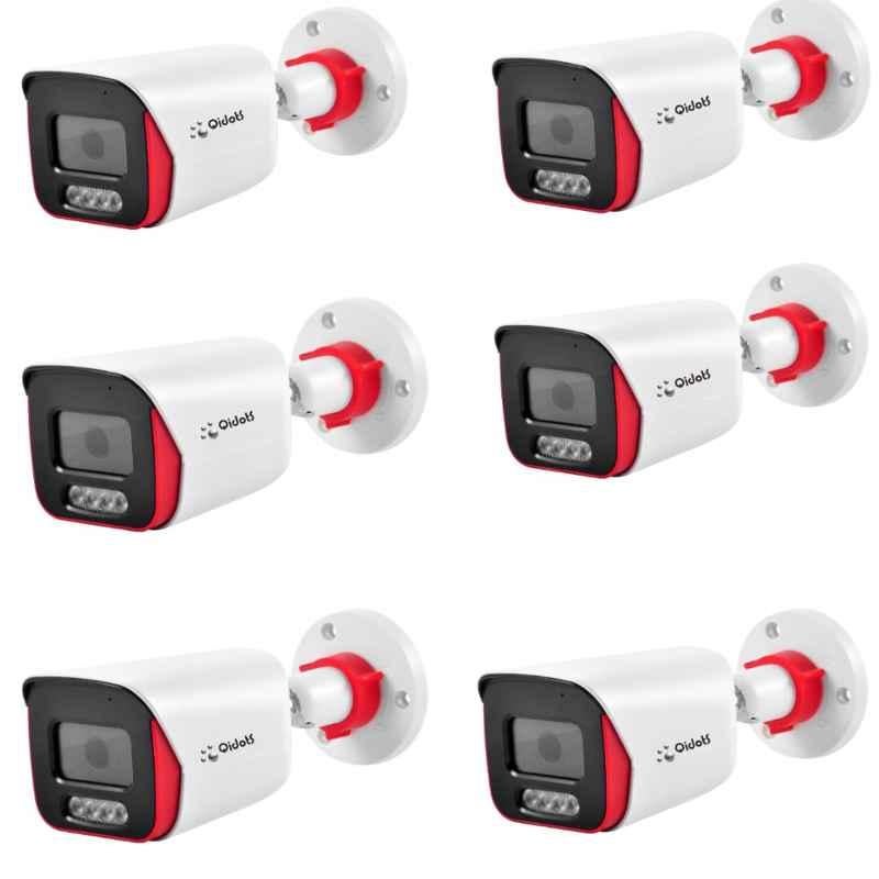 Qidots Phoenix Pro 8MP 2.8mm 3840x2160p Outdoor IP Bullet Camera with 3 Year Warranty, (Pack of 6), NVR Enabled