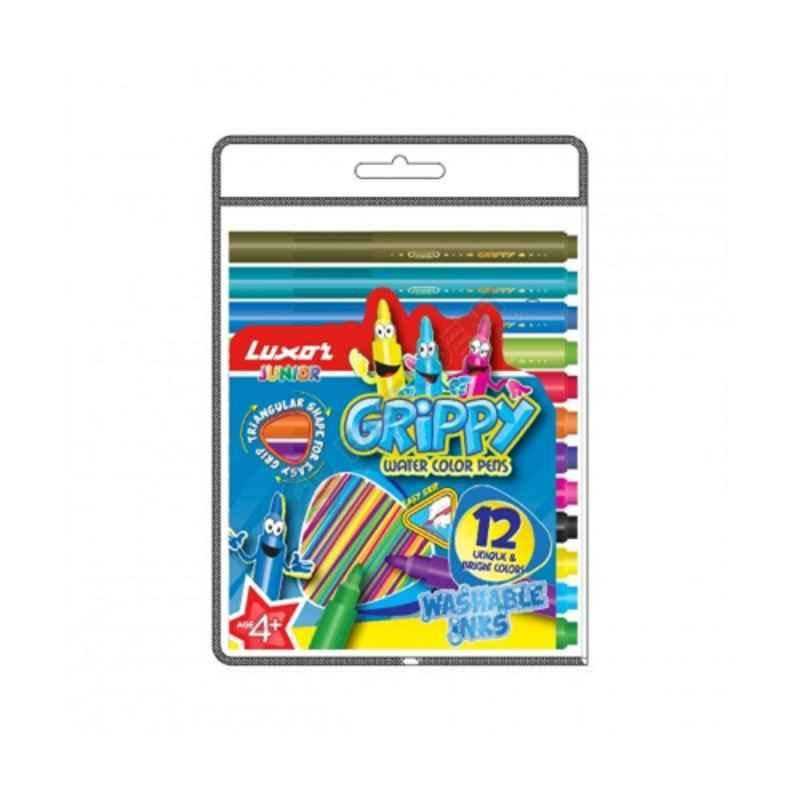 Luxor 12 Pcs Grippy Water Color Pen Set, 1212 (Pack of 50)