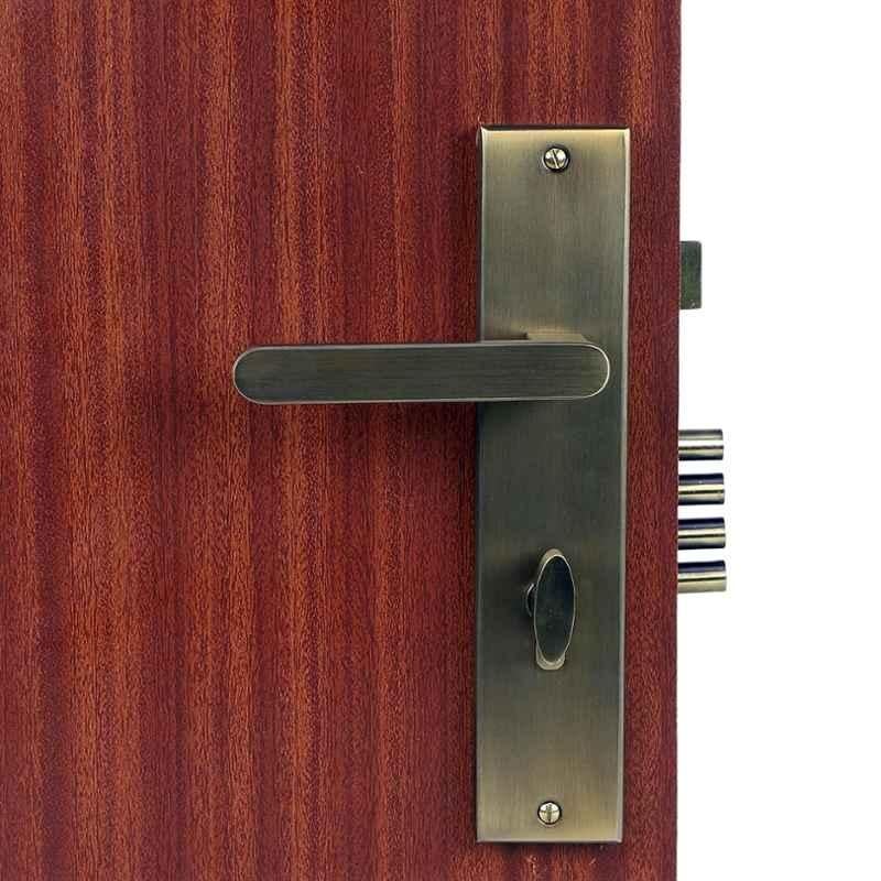 Handle Waala LB-304 10 inch 60mm Stainless Steel Antique Brass Finish One Side Key Heavy Duty Mortise Door Lock Set