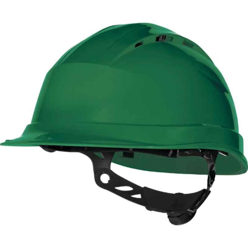 Delta Plus QUARTZ UP IV Green Rotor Adjustment Ventilated Safety Helmet