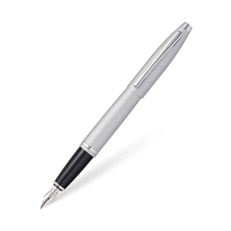 Cross Calais Black Ink xxlarge Nib Satin Chrome Finish Fountain Pen, AT0116-16MS
