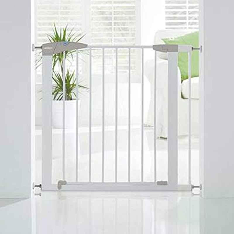 Safe-O-Kid 75-85cm Grey Adjustable Metal Baby Safety Gate for Stairs, Door & Hallways, SOK9GATE16P002