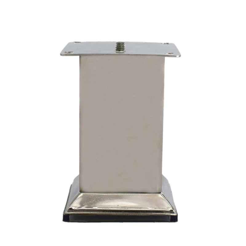 RAB 4 inch Stainless Steel Silver Matt Finish Square Sofa Leg, SQR 50