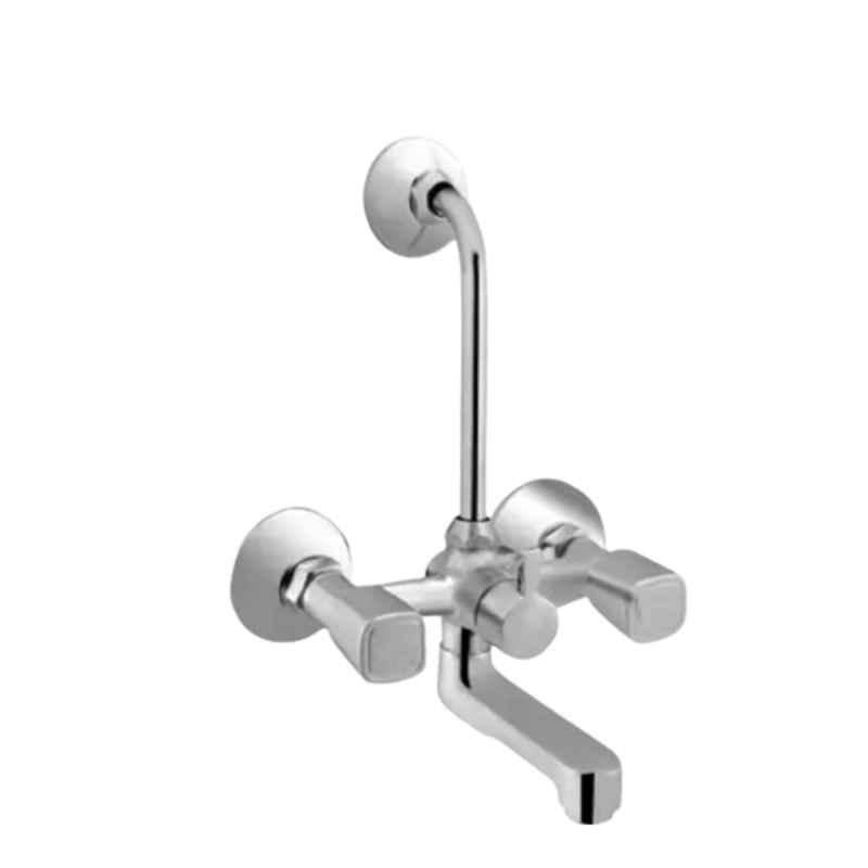 IRIS Classic Brass Chrome Finish Telephonic Wall Mixer with L Band