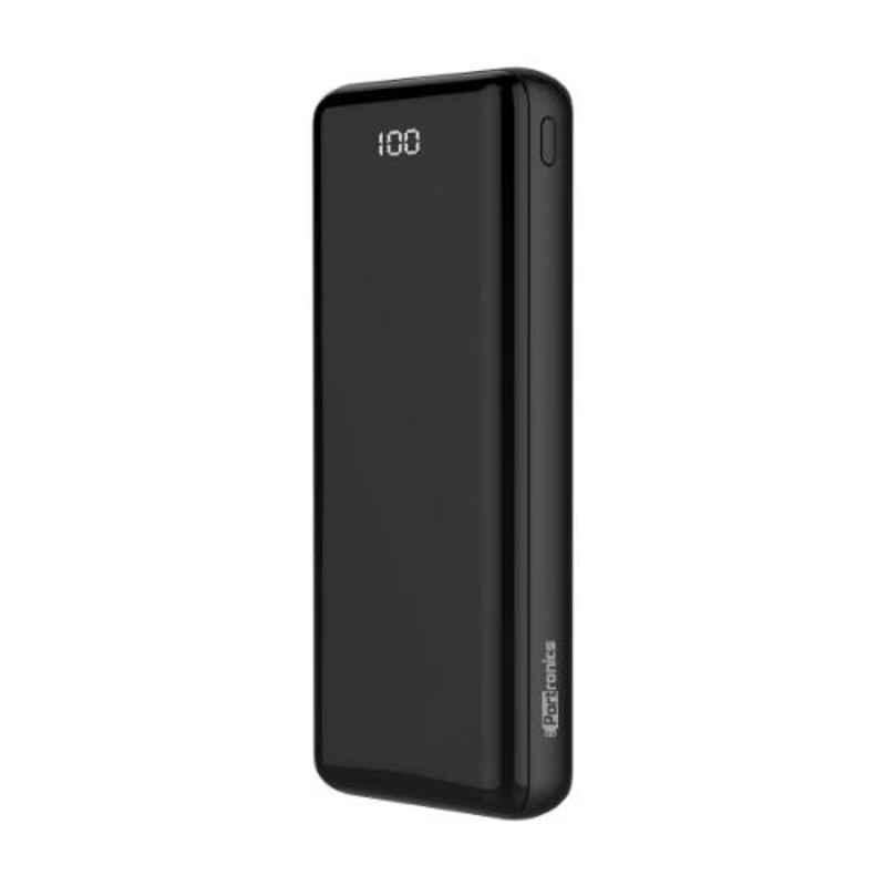 Portronics Mino 20D Black 20000mAh Polymer Power Bank, POR-039