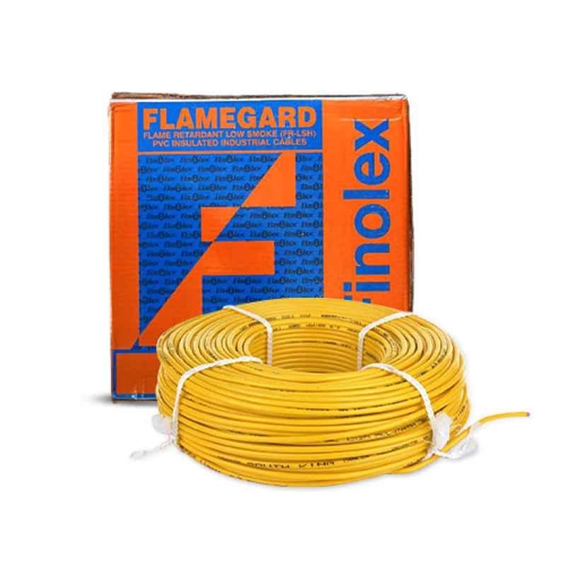 Finolex 1.5 Sqmm 90m Yellow Single Core FR-LSH PVC Insulated Industrial Cables, 10114