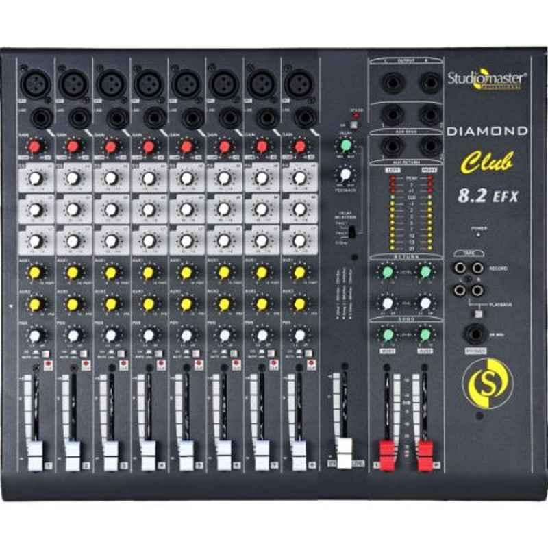 Studiomaster Professional 25Hz-19kHz Grey Sound Mixer, DC 8.2 EFX