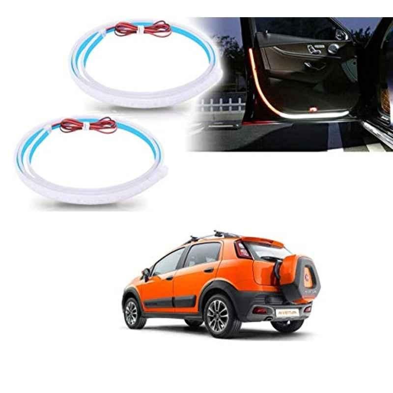 Kozdiko 2 Pcs 120cm Car Door Opening Warning LED Strips Safety Light Set for Fiat Avventura