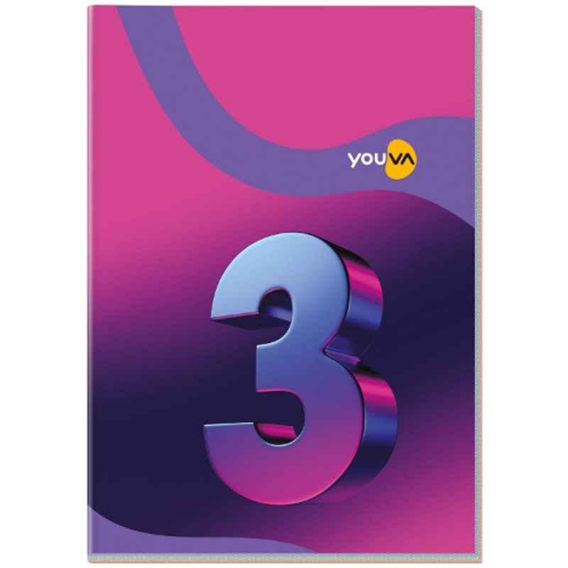 Navneet Youva A4 196 Pages Soft Bound 3 Subject Long Notebook, 23498 (Pack of 2)