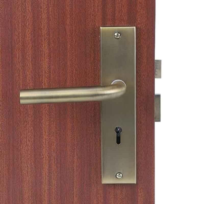 Homexpert MG1106 8 inch 60mm Stainless Steel Antique Brass Finish Cylindrical Plate Mortise Door Lock Set