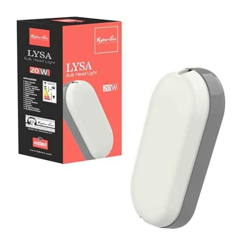 Fybros Lysa 20W Polycarbonate Warm White Round Outdoor Wall Light, FLS5357A