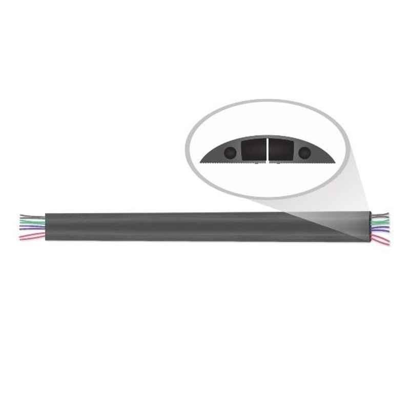 Noveau Safe-T-1ST XL4-1 Lane 1.5mm Virgin FG Rubber Black Cable Floor Protector, NVFPXL41LBK