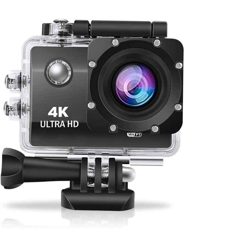 AUSHA 16MP 4K Ultra HD Action Camera with 170 degree Wide Angle Lens, Waterproof Case & Accessory Installation Kit