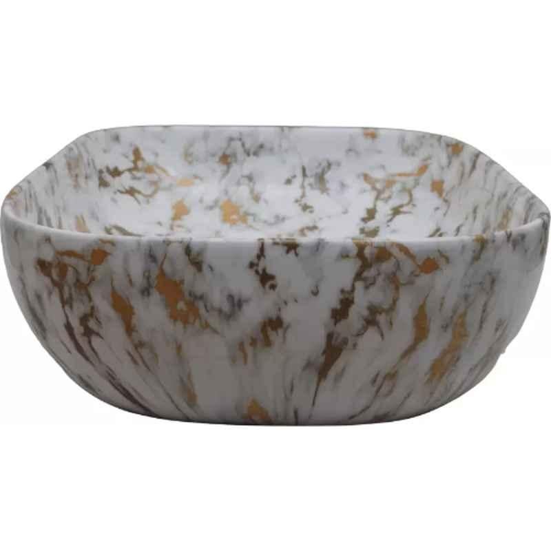 Hisre 45x33x12.7cm Ceramic White Table Top Wash Basin, SKT1001