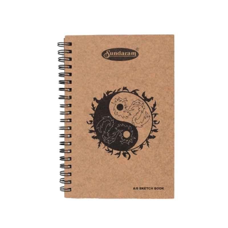 Sundaram 100 Pages 11x15cm A6 Sketch Book for School, Home & Office, D-13 (Pack of 18)