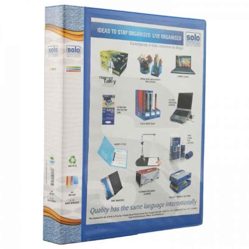 Solo A4 Assorted 2-D Ring Binder with Front view Pocket, RB405 (Pack of 20)