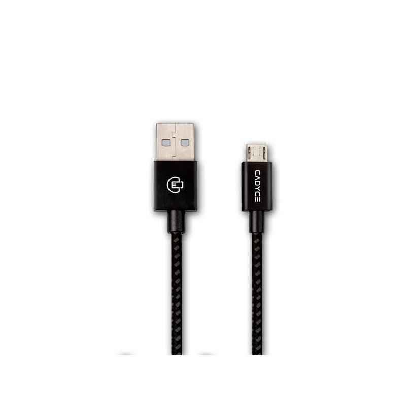 Cadyce Black Cadmium USB To Micro USB Premium Braided Cable, CA-UMICROB