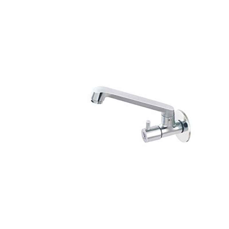 Logger Brass Rotatable Grace Sink Cock with Quarter Turn Aerator & Wall Flange Faucet Set