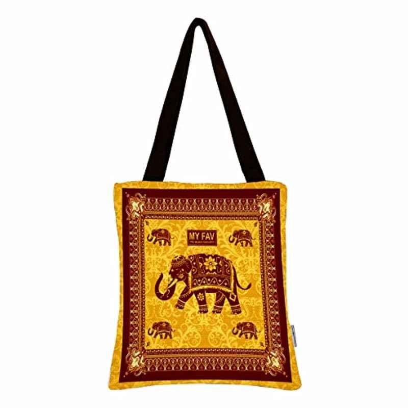 My Fav Cotton Printed Canvas Tote Bag, MFCTB004