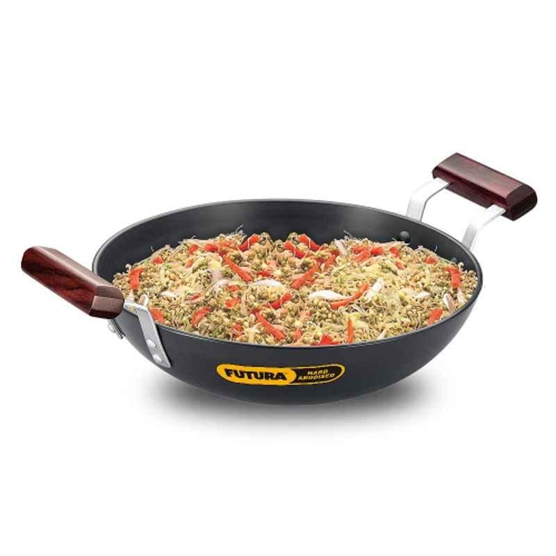 Hawkins Futura 2.75L 26cm Hard Anodised Round Bottom Deep Kadhai, AK 275