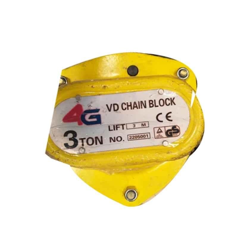 4G VD 3 Ton 3m Mild Steel Chain Block for Double Beam Crane