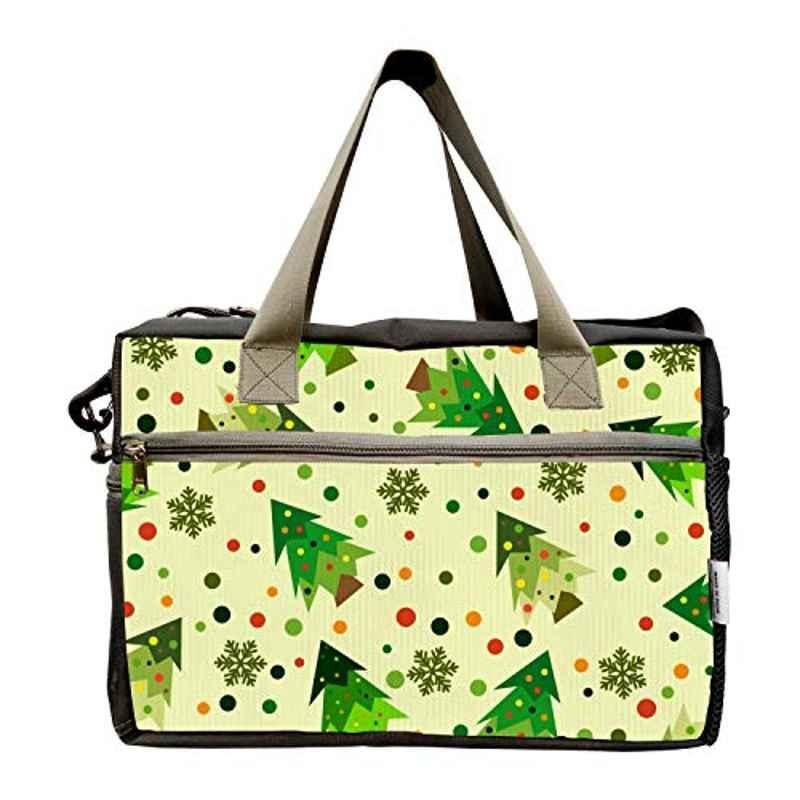 My Fav 40L Polyester Xmas Tree Print Cabin Size Duffel Travel Bag, MFCB006