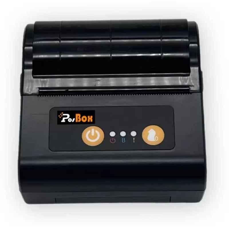PosBox M80BT 80mm Portable USB & Bluetooth Thermal Receipt Printer with 1500mAh Rechargeable Battery