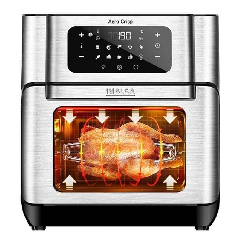 Inalsa Aero Crisp 1500W 10L 7 in 1 Black Air Fryer Oven