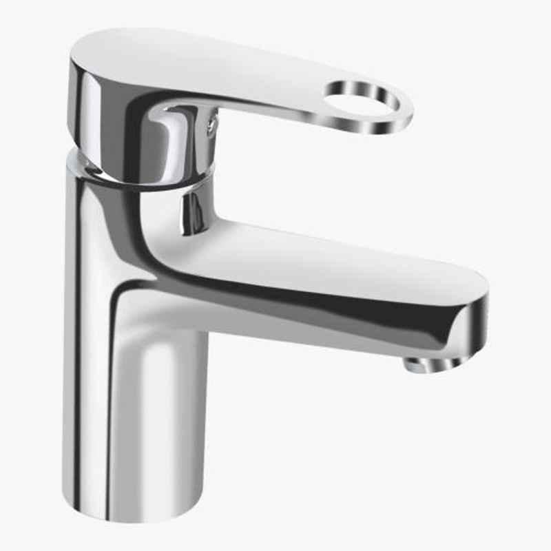 Kerovit Hydrus Plus Silver Chrome Finish Single Lever Basin Mixer without Pop-Up, KB511010