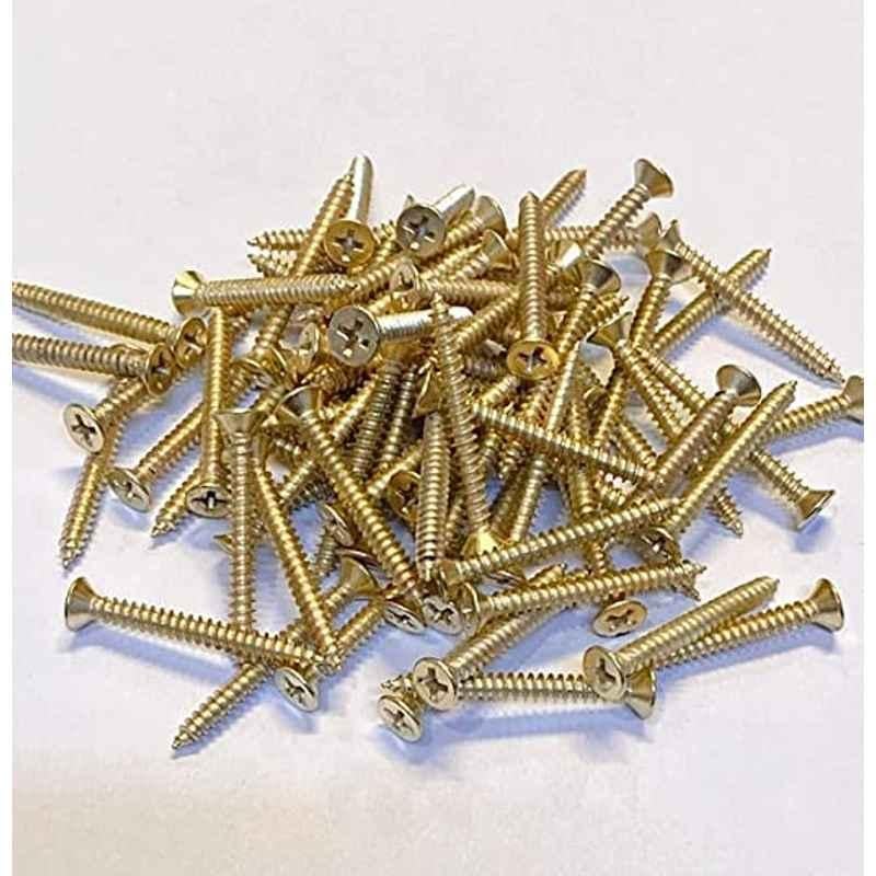 Screwtight 32x8mm Carbon Steel Brass Effect Finish Phillips Head Gypsum Drywall Screw (Pack of 150)