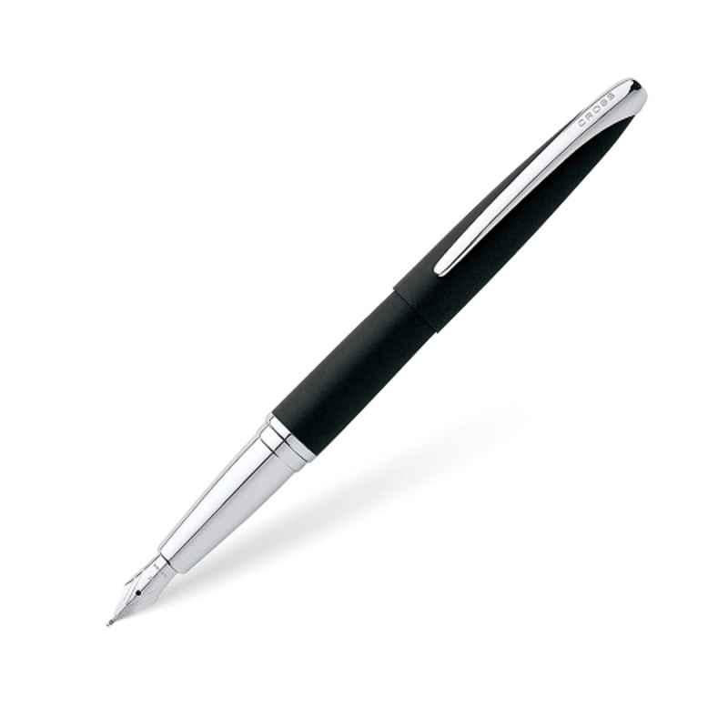 Cross ATX Basalt Black Ink xxlarge Nib Fountain Pen with 2 Pcs Black Pen Cartridges Set, 886-3MS