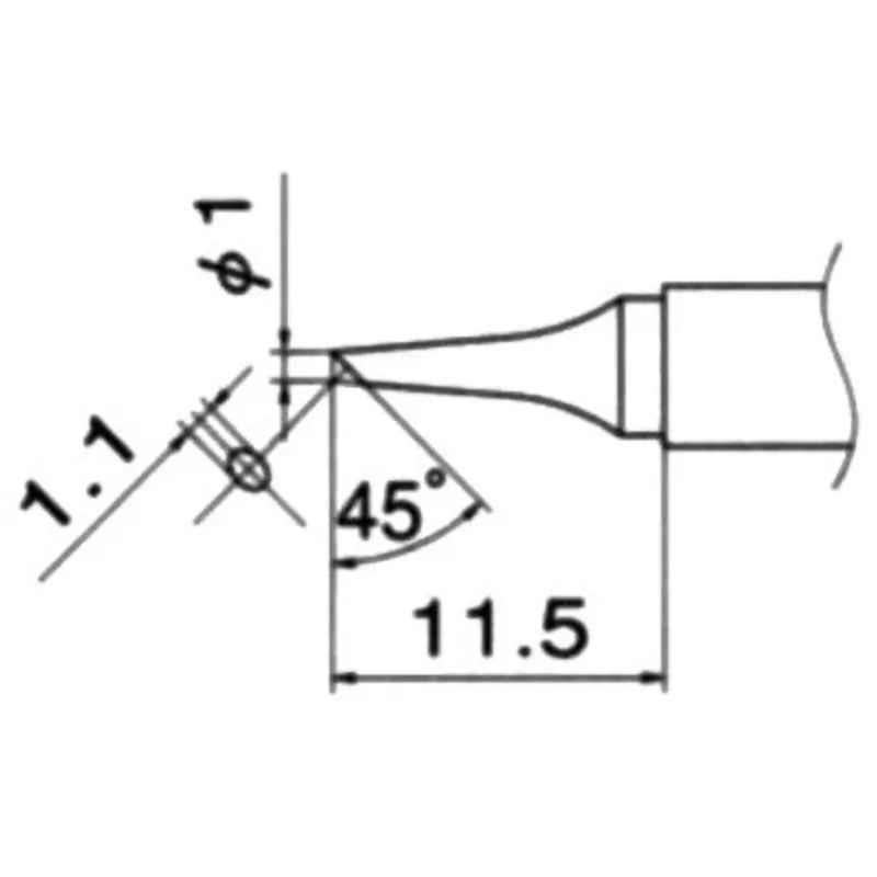 Hakko T12 BC/C Shape Lead Free Soldering Tip, T12-BCF1 (Pack of 10)